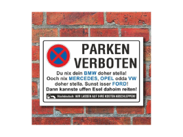 Lustige Parkplatzschilder