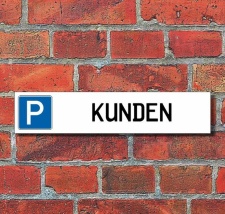 Schild Parkplatz "Kunden" - 3 mm Alu-Verbund -...