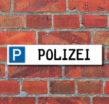 Schild Parkplatz "Polizei" - 3 mm Alu-Verbund -...