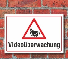 Schild Videoüberwachung, 3 mm Alu-Verbund