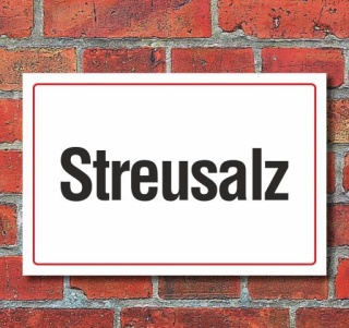 Schild Streusalz, 3 mm Alu-Verbund