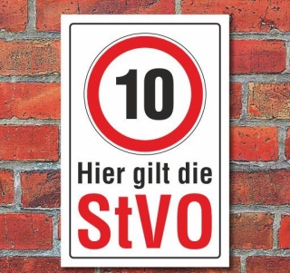 Schild 10, StVO, 3 mm Alu-Verbund