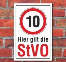 Schild 10, StVO, 3 mm Alu-Verbund Motiv 1 450 x 300 mm