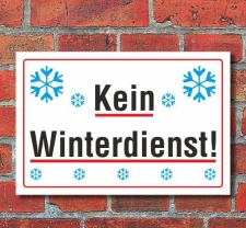 Schild Kein Winterdienst, 3 mm Alu-Verbund Motiv 2 300 x...
