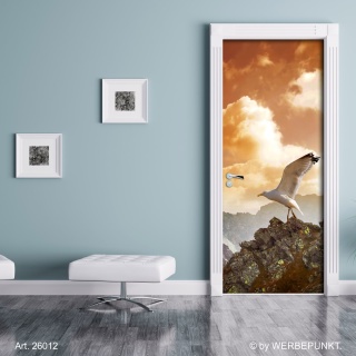 Türtapete "Vogel im Gebirge", Türposter, selbstklebend 2050 x 880 mm