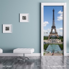 T&uuml;rtapete &quot;Eiffelturm&quot;, T&uuml;rposter, selbstklebend 2050 x 880 mm