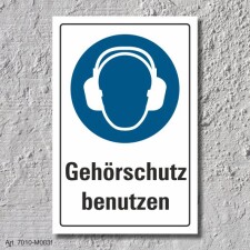 Schild "Gehörschutz benutzen", DIN ISO...