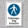 Schild "Fußgängerweg benutzen", DIN ISO 7010, 3 mm Alu-Verbund  300 x 200 mm