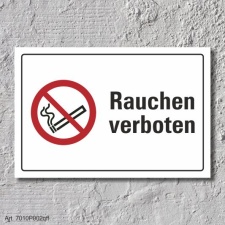 Verbotsschild "Rauchen verboten", DIN ISO 7010,...