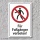 Verbotsschild "Fußgänger verboten", DIN ISO 7010, 3 mm Alu-Verbund