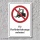 Verbotsschild "Flurförderfahrzeuge verboten", DIN ISO 7010, 3 mm Alu-Verbund