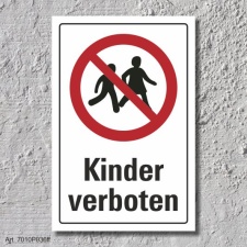Verbotsschild "Kinder verboten", DIN ISO 7010,...