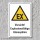 Warnschild "Explosionsfähige Atmosphäre", DIN ISO 7010, 3 mm Alu-Verbund  450 x 300 mm