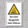 Warnschild "Kippgefahr beim walzen", DIN ISO 7010, 3 mm Alu-Verbund  600 x 400 mm
