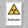 Warnschild "Radioaktiv", DIN ISO 7010, 3 mm Alu-Verbund  300 x 200 mm