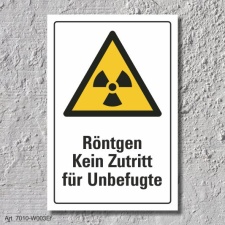 Warnschild "Röntgen, kein Zutritt", DIN...