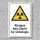 Warnschild "Röntgen, kein Zutritt", DIN ISO 7010, 3 mm Alu-Verbund  600 x 400 mm