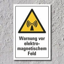 Warnschild "Elektromagnetisches Feld", DIN ISO...