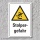 Warnschild "Stolpergefahr", DIN ISO 7010, 3 mm Alu-Verbund  600 x 400 mm