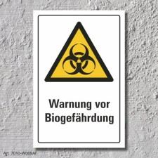 Warnschild "Biogefährdung", DIN ISO 7010,...