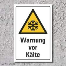 Warnschild "Warnung vor Kälte", DIN ISO...