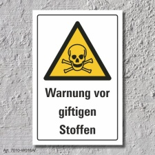 Warnschild "Warnung vor giftigen Stoffen", DIN...