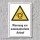 Warnschild "Warnung vor automatischem Anlauf", DIN ISO 7010, 3 mm Alu-Verbund  300 x 200 mm