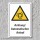Warnschild "Achtung! Automatischer Anlauf", DIN ISO 7010, 3 mm Alu-Verbund  300 x 200 mm