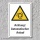 Warnschild "Achtung! Automatischer Anlauf", DIN ISO 7010, 3 mm Alu-Verbund  600 x 400 mm