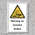 Warnschild "Ätzende Stoffe", DIN ISO 7010, 3 mm Alu-Verbund  600 x 400 mm
