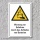 Warnschild &quot;Gefahr durch aufladen von Batterien&quot;, DIN ISO 7010, 3 mm Alu-Verbund  300 x 200 mm