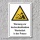 Warnschild "Hoschnellende Werkstücke, Presse", DIN ISO 7010, 3 mm Alu-Verbund  300 x 200 mm