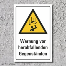 Warnschild "Herabfallende Gegenstände",...