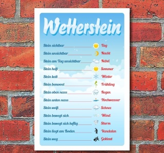 Schild "Wetterstein", 3 mm Alu-Verbund  300 x 200 mm