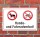 Schild "Hunde, Fahrradverbot", 3 mm Alu-Verbund  450 x 300 mm