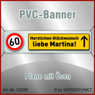 PVC-Werbebanner "Sonderposten" 200x50 cm mit Ösen 