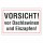 "Vorsicht! Dachlawinen und Eiszapfen!" – Hochwertiges Hinweisschild für den Außenbereich 3 mm Alu-Verbund 300 x 200 mm