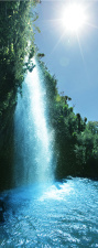 T&uuml;rtapete &quot;Sonniger Wasserfall&quot;, T&uuml;rposter, selbstklebend 2050 x 880 mm