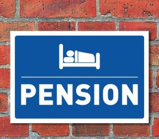 Schild "Pension", 3 mm Alu-Verbund  600 x 400 mm
