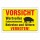 Warnschild Vorsicht wertvoller Schweinebestand