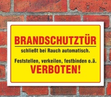Schild "Brandschutztür" 3mm Alu-Verbund
