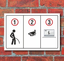 Schild "Pinkeln verboten überwacht" 3mm...