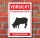 Schild "Freilaufend, Bulle, lebensgefahr" 3mm Alu-Verbund, 450 x 300 mm