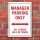 Schild American Style Deko Manager parking Parkverbot, 300 x 200 mm