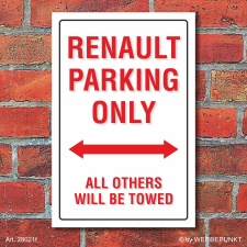 Schild American Style Deko Renault parking Parkverbot