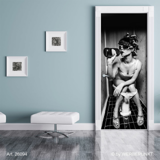 Türtapete "Toilette, Frau", Türposter, selbstklebend 2050 x 880 mm