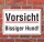 Schild Vorsicht bissiger Hund, 3 mm Alu-Verbund  300 x 200 mm