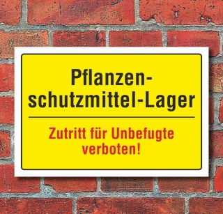 Schild "Pflanzenschutzmittel Lager, Betreten verboten", 600 x 400 mm