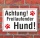 Schild Achtung freilaufender Hund, 3 mm Alu-Verbund