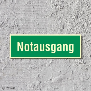 9. Notausgang  - Schild 300 x 100 mm